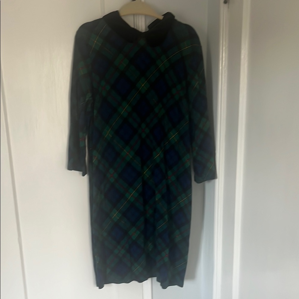 Talbots Black Long Sleeve Cowl Neck Sheath Dress for Casual